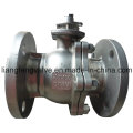 Full Bore Flange End 2 PC Ball Valve with Stainless Steel